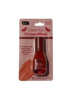 b pure Glow Up Serum Blush Sunset Coral Liquid Blush 12ml